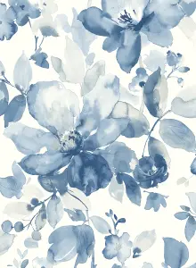 Watercolor Flower Peel and Stick Wallpaper