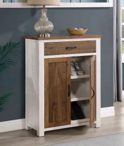 Splash of White - Shoe Storage Cupboard With Drawer