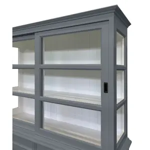 Jacksonport Display Cabinet Trafic Grey/White