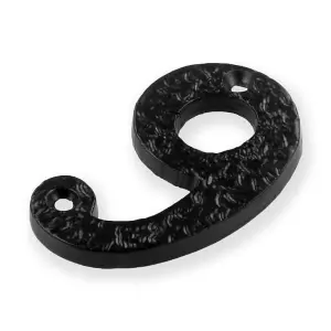 Securit 9 Antique Door Number Black (One Size)