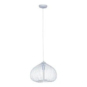 Interiors By Premier Versatile 1 Bulb Silver Finish Pendant Light, Effortlessly Maintained Down Light Wall, Sturdy Ceiling Light