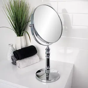 Showerdrape Rho 5x Magnifying Chrome Makeup Vanity Mirror