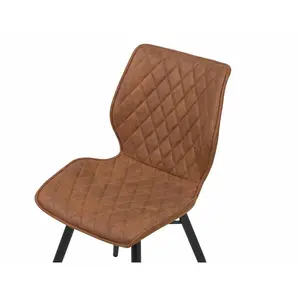 Mahaffie Upholstered Dining Chair (Set of 2) Brown