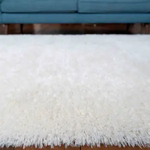 Luxury Cream Super Thick Shaggy Area Rug 120x170cm