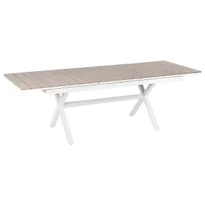 Garden Table Engineered Wood White FANES