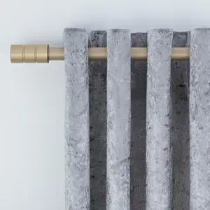 A.Unique Home Plain Barrel Metal Extendable Curtain Pole with Rings and Fittings (25/28mm) - Matte Gold, 70cm - 120cm  Approx