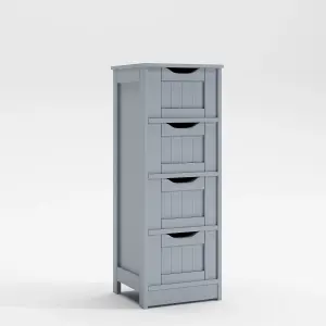 MCC Direct 4 drawer Bathroom Storage Unit Toby Grey