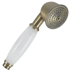 Kerra Retro Bathroom Antique Brass Decorative Vintage Bath Shower Head Replacement