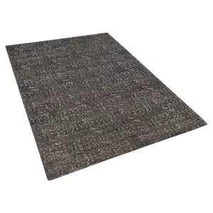 Viscose Area Rug 140 x 200 cm Grey and Gold ESEL