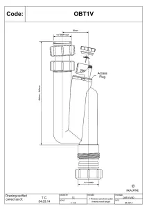 McAlpine OBT1V Offset Anti-Syphon Basin Trap