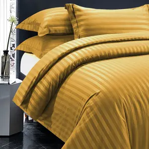 Microfiber Striped Duvet Cover Set with Pillowcases White / Super King Duvet Cover + 2 Standard Pillowcases