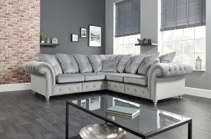 The Great British Sofa Company Kensington Corner 2&2 Seater Velvet Sofa