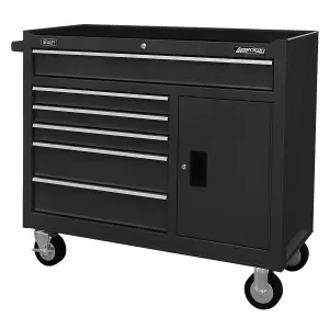 American Pro Rollcab 6 Drawer With Ball Bearing Slides 4 Keys Black AP4106B