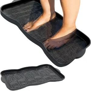 Multi Purpose Plastic Shoe Tray Wellies Boots Garden Plants Pet Home Door Tray