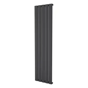 Agadon Milan Aluminium Designer Radiator 1800 x 470 mm Textured Anthracite - 3526 BTU - 10 Years Guarantee