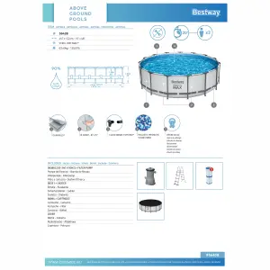 Bestway Steel Pro MAX™ Swimming pool with pump (L) 4.57m x (H) 122cm