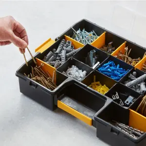 Stanley Sortmaster Black & yellow Tool organiser with 15 compartments