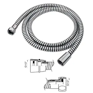 Hommix Rubineta 150CM BiFlex Black & Chrome Shower Hose