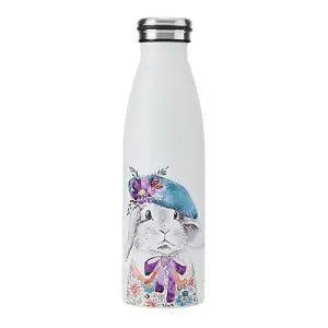 Mikasa Tipperleyhill Rabbit Double-Walled 500ml Stainless Steel Water Bottle