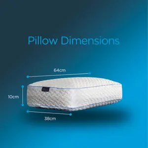 Snuggledown Cool Memory Foam Pillow 1 Pack Firm Support Side Sleeper Orthopaedic Zipped Cover 64x38cm