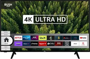 Bush 55 Inch DLED55UHDHDRS1 Smart 4K UHD HDR LED Freeview TV