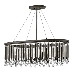 Elstead Piper 6 Light Ceiling Chandelier Pendant Bar Light Espresso, E14