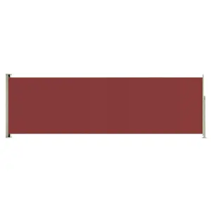 Berkfield Patio Retractable Side Awning 160x500 cm Red