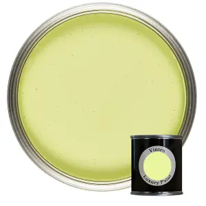 Vintro Luxury Matt Emulsion Yellowy Green, Multi Surface Paint for Walls, Ceilings & Wood- 125ml (Citron)