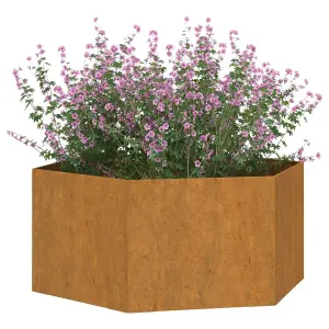 Berkfield Planter Rusty 90x90x45 cm Corten Steel