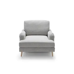 Harper Chenille Armchair Light Grey