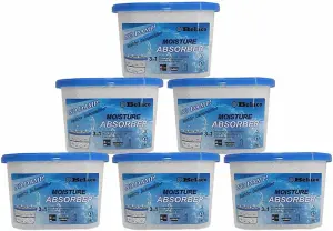 Belaco Disposable Dehumidifier Pack of 6x 500ml Prevent Mould & Mildew, Eliminating Musty Odor, Remove Dampness, Absorber