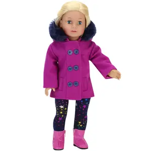 Sophia's by Teamson Kids 3 Piece Peacoat, Leggings and Boots Set for 18'' Dolls