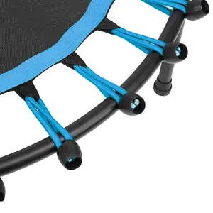 40 Inch Black Blue Round Garden Trampoline Fitness Trampoline for Kids and Adults