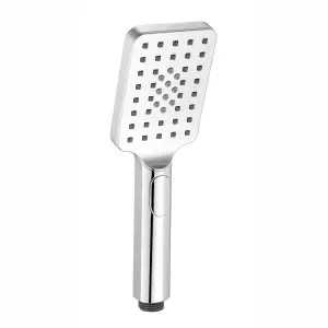 ENKI Modern Chrome Square 3-Setting Handheld Shower Head E05