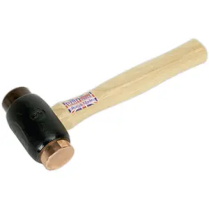 Premium 3.5lb Copper Rawhide Hammer with Hickory Handle