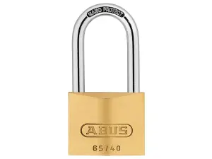 ABUS Mechanical 65/40mm Brass Padlock 40mm Long Shackle Keyed Alike 6404