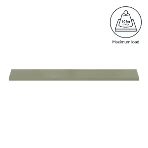 GoodHome Rigga Modular Tea green Timber Rectangular Floating shelf (L)80cm x (D)19cm