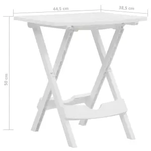 Berkfield Folding Garden Table 45.5x38.5x50 cm White