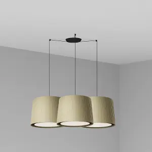 Luminosa Samba Triple Cylindrical Cluster Drop Light Beige, E27