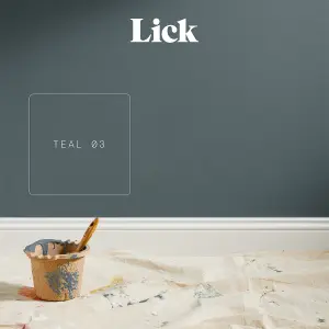 Lick Teal 03 Eggshell Emulsion paint, 2.5L