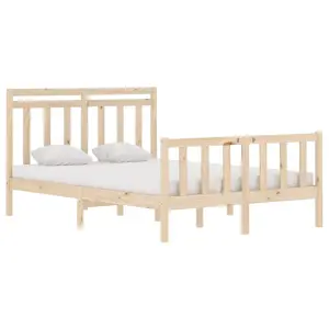 Berkfield Bed Frame Solid Wood 135x190 cm 4FT6 Double