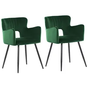 Kirssy Upholstered Dining Chair Emerald Green