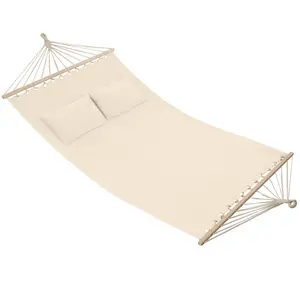 Hammock Eden - with support bars, for 2 people, durable fabric - beige