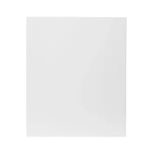 GoodHome Stevia Gloss white Slab Highline Cabinet door (W)600mm (H)715mm (T)18mm