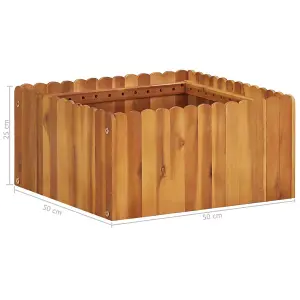 Berkfield Garden Raised Bed 50x50x25 cm Solid Acacia Wood