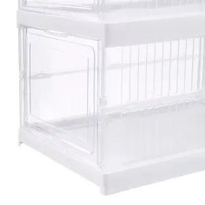 6 Tier Transparent Foldable Shoe Storage Box Shoe Organiser