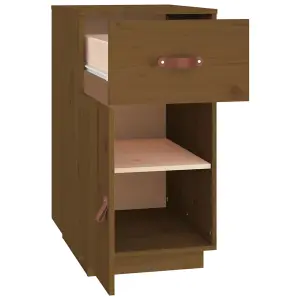 Berkfield Desk Cabinet Honey Brown 40x50x75 cm Solid Wood Pine