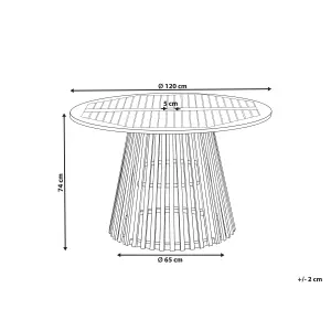 Garden Table Wood Light Wood AGELLO