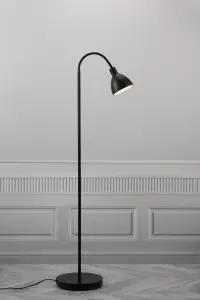 Nordlux Ray Indoor Living Bedroom Office Metal Single Floor Lamp in Black (H) 155cm