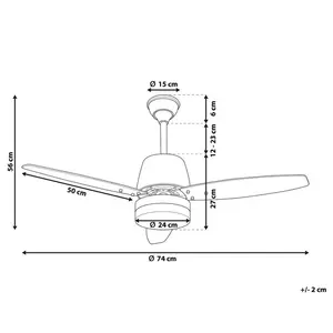 Bostick 74cm Ceiling Fan with Light Kit Silver